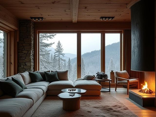 Eksklusiv hytte i norsk natur med robust og elegant interiør